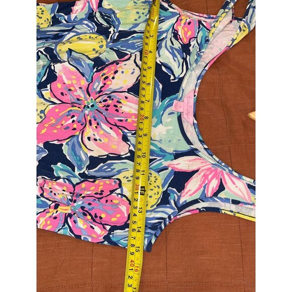 Lilly Pulitzer TALA ROMPER Nauti Navy Capri Soleil Pink S Small - Picture 6 of 9